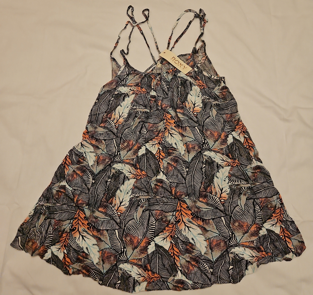Roxy Kids Feather Camisole - Black and Orange